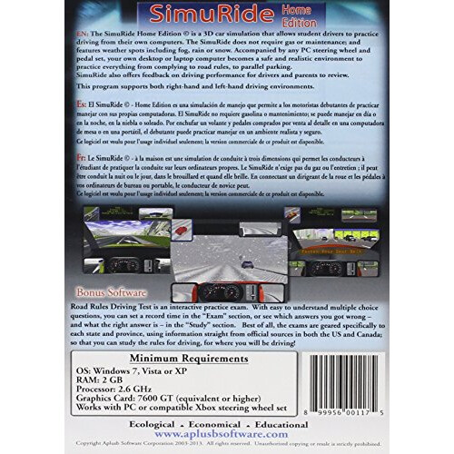 Driving Simulation and Road Rules Test Preparation - 2021 SimuRide Home Edition - Driver Education [Interactive DVD] 2