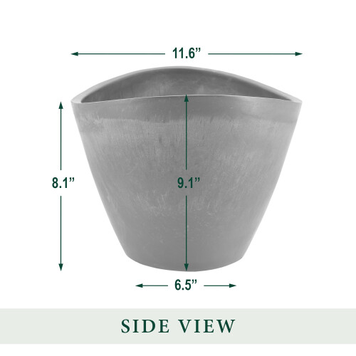 Arcadia Vaso Swoop Arcadia Garden Products YB41C, 16 x 12 x 9 polegadas, Chocolate 2