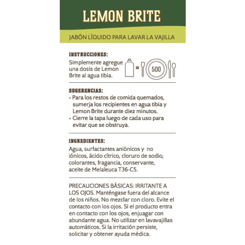 Melaleuca EcoSense Lemon Brite Υγρό Πιάτων 16oz - Άρωμα Μήλου 1