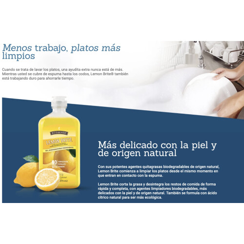 Melaleuca EcoSense Lemon Brite Υγρό Πιάτων 16oz - Άρωμα Μήλου 2