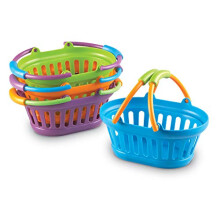 Learning Resources New Sprouts Stapelmandjes, Rollenspel, Speelboodschappenmandje, 4 Stuks, Leeftijd 18 mnd+