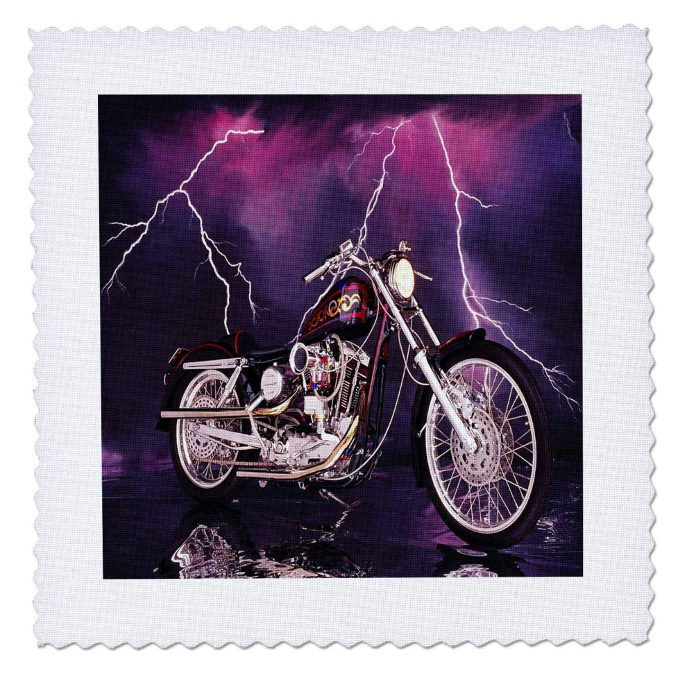 Couverture Carr E 3Drose Repr Sentant Une Moto Harley-Davidson (Qs_8332_3)-image