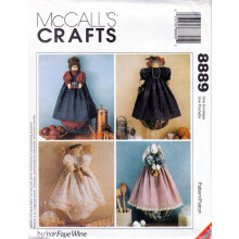 McCalls Crafts 8889 Plastikowe uchwyty na torby ze wzorem rekodzielniczym: Aniol Krσliczek Nauczyciel Fioletowa Dama