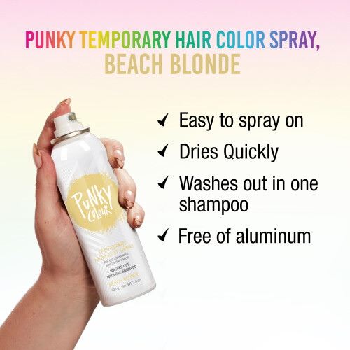 Punky Temporärer Haar-Highlight Spray, Strandblond, 3,5 oz, 1-Pack 1