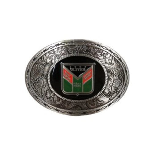 Oliver Western Style Silver Belt Buckle with Logo