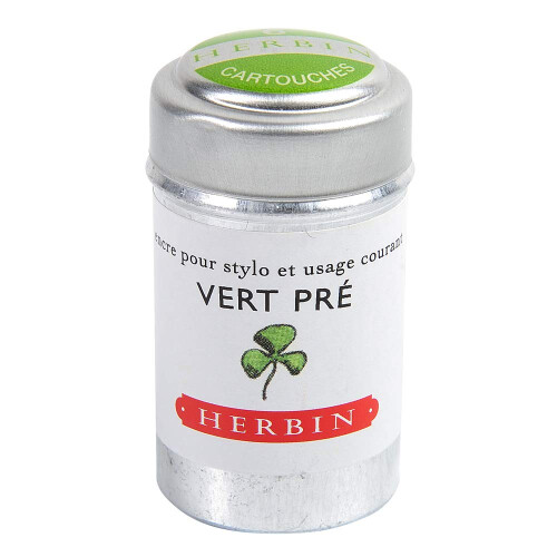 J. Herbin Μελάνι Φακής - 1 κουτί με 6 κασέτες - Vert Pre 1