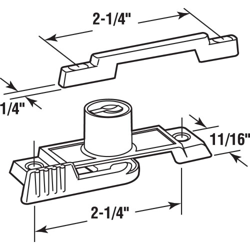 Defender Security U 9933 Λευκό, Κλειδώματος Σαζ Lock, 2-1/4 1