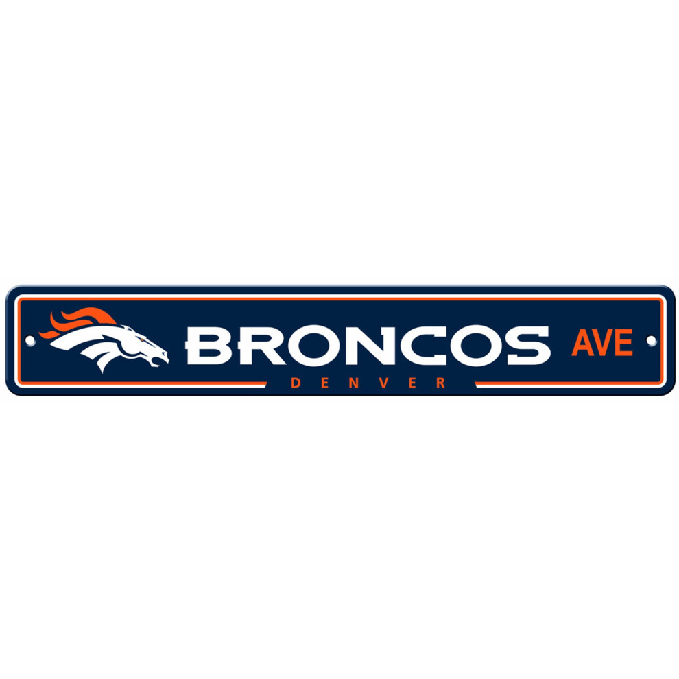 Panneau de rue 4 x 24 de l'   quipe NFL Denver Broncos de Fremont Die