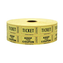INDIANA TICKET CO. 2 000 gelbe Doppelrollen-Tombola-Lose (2 000 St ck 2x2 Lose) Tombolas 50/50 Ziehungen T rpreise Werbegeschenke Getr nke Mehr T