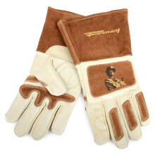 Forney 53410 Signatur Men's Welding Handsker Store hvide/brune
