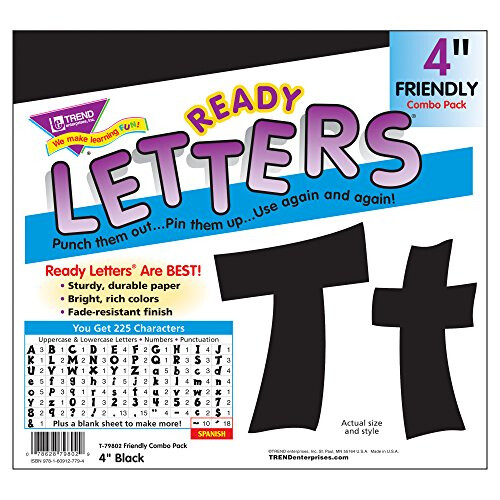 TREND enterprises Inc. T-79802 Sort 4"""" Friendly Combo Ready Letters 2