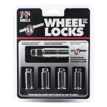 gorilla Automotive 26641SD 14mm x 150 Draadmaat chroom Afwerking Kleine Diameter Duplex Wielvergrendeling Set van 4