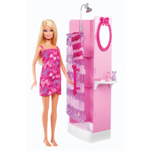 Playset de chuveiro da Barbie Glam