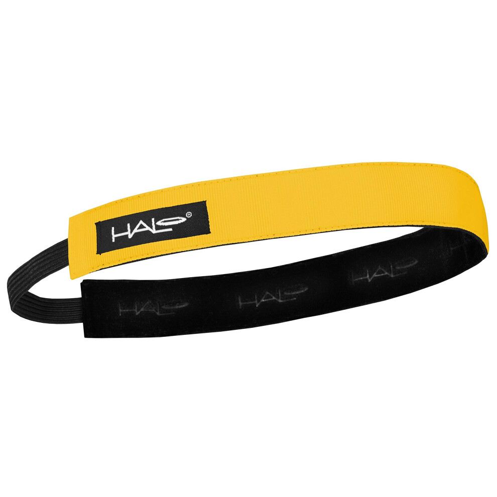 Halo Hairband Headband Sweatband Yellow 1 inch wide