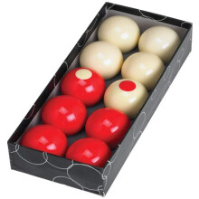 Action BBBump Bumper Pool Ball Set 10 Rda och vita sttfngarbollar