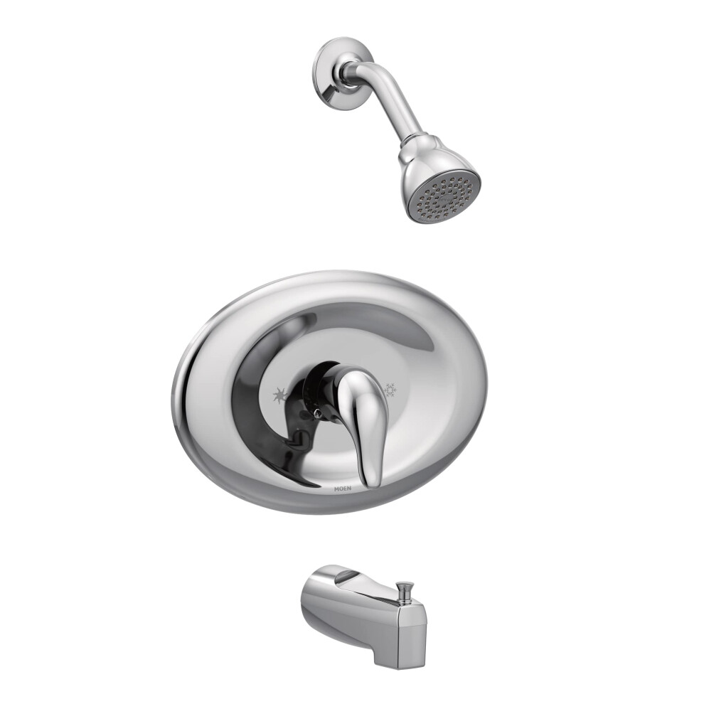 Photos - Other Bathroom Accessories Moen Chateau Chrome Posi-Temp Eco-Performance Shower Trim Kit with Showerhead Shower Handle and Tub Spout Valve Required TL2 