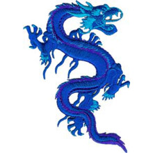 C&D Visionary Application Royal Blue Dragon Patch 2 """"