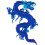 C&D Visionary Application Royal Blue Dragon Patch 2 """" 1