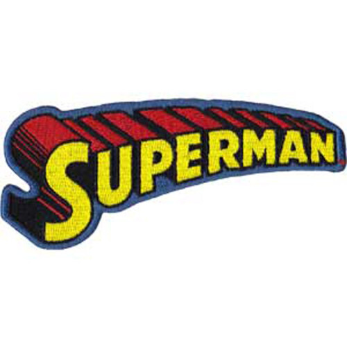 C&D Visionary Application Superman Text Logo Patch