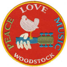 C&D Visionary Application Woodstock Peace Love Music Patch 2""""