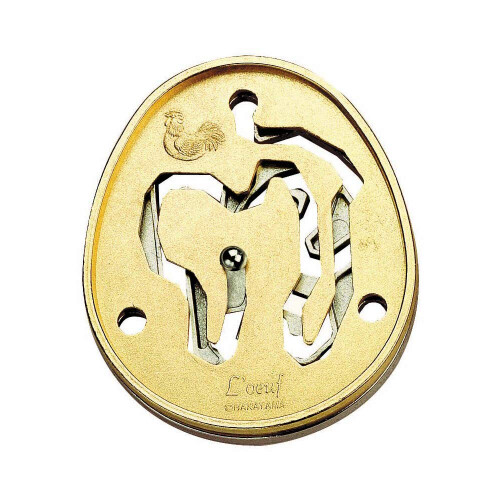 Bepuzzled Hanayama Καστόν Μεταλλικό Παζλ (Επίπεδο 4) Χρυσό Χρώμα