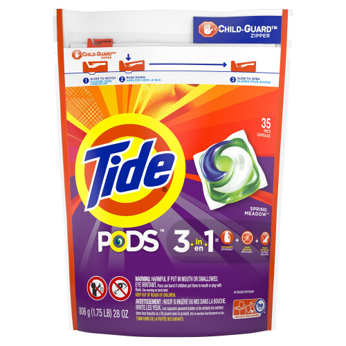 Tide Pods Καθαριστικό Ρούχων, Άνοιξη Λιβάδι, 35 Τεμάχια