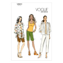 Vogue Patterns V8911 Misses' Jacket Top Shorts and Pants Sewing Templ