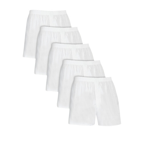 Fruit of the Loom ανδρικά Σορτς Boxer χωρίς ετικέτα, Υφαντά - Λευκό, X-Large