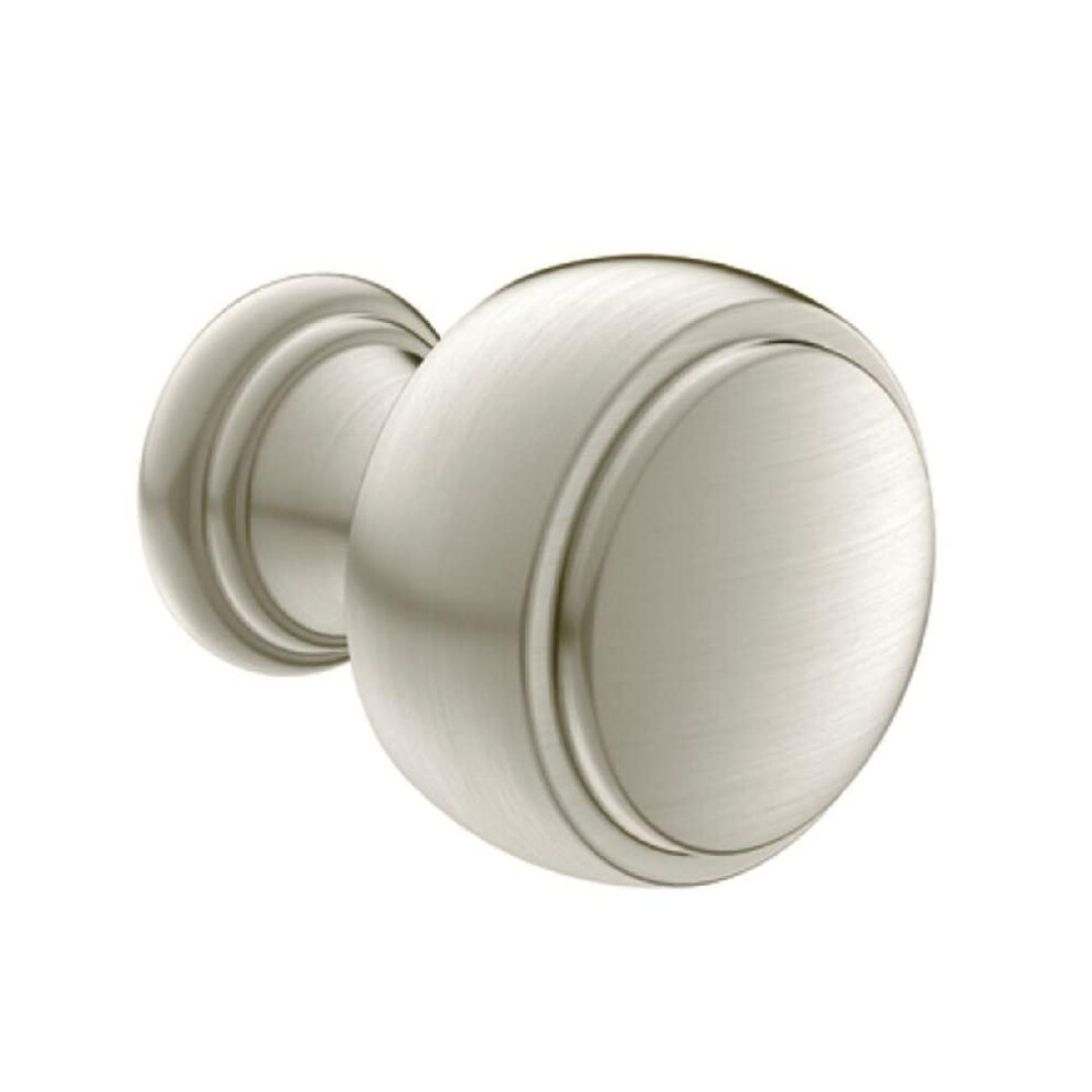 Bouton de meuble ou de tiroir en laiton nickel    bross    Moen Weymouth de 1,32 po YB8405BN