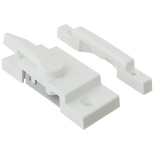 Fechadura de faixa Prime-Line F 2667 2-1/16 pol. Centros de furos se encaixam em janelas de vinil suspensas simples e duplas, construo de vinil