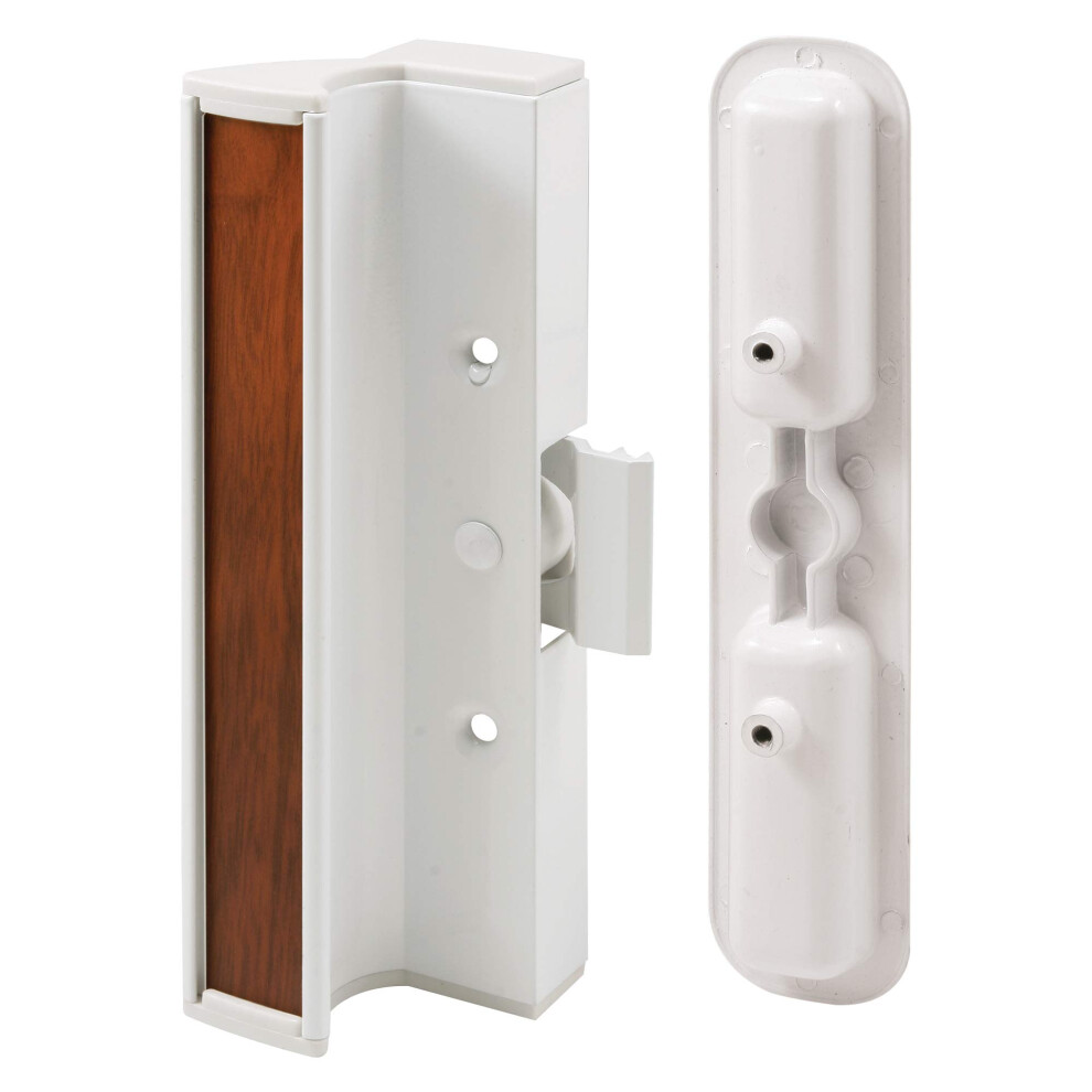 Poign   e de porte coulissante Prime-Line C 1202, pack individuel, blanc