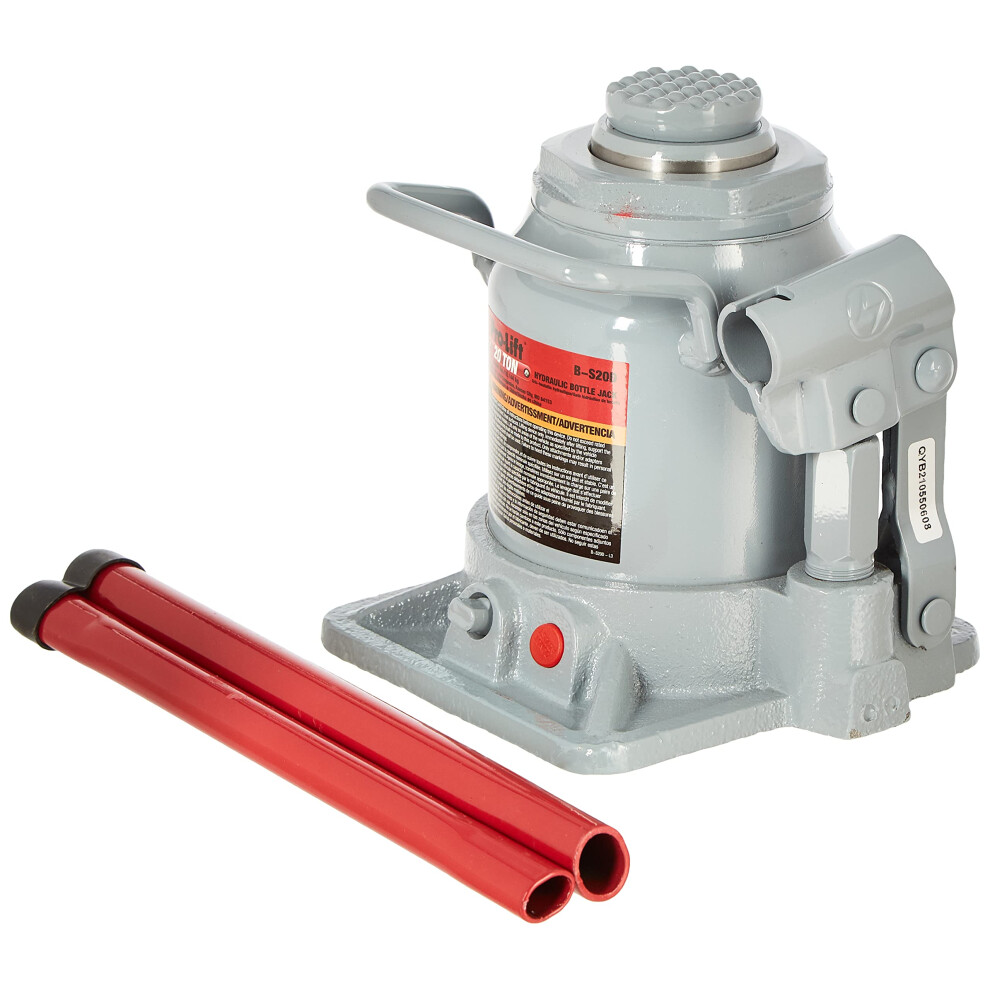 Pro-Lift B-S20d Hydraulic Bottle Jack - 20 Ton Capacity Grey 652597006073