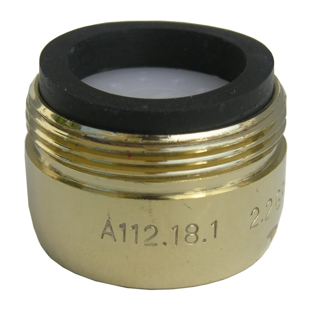 LASCO 09-1983 Petit a   rateur de robinet m   le avec filetage 13/16 x 27 en laiton poli