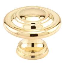 Prime-Line N 7369 Drawer and Cabinet Lock  7/8 in. Outside Diameter  Diecast  Brass Plated Bifold door knob  1-11/16