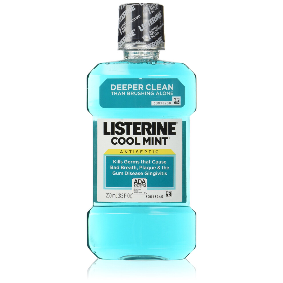 Listerine Antiseptic Mouthwash Coolmint Coolmint 250Ml 8.5 Fl Oz (Pack Of 3)
