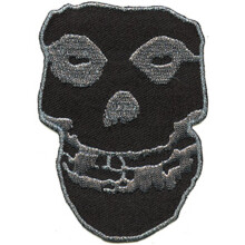 C&D Visionary Application Misfits Silver Glitter SK Large Patch 10"""" Black