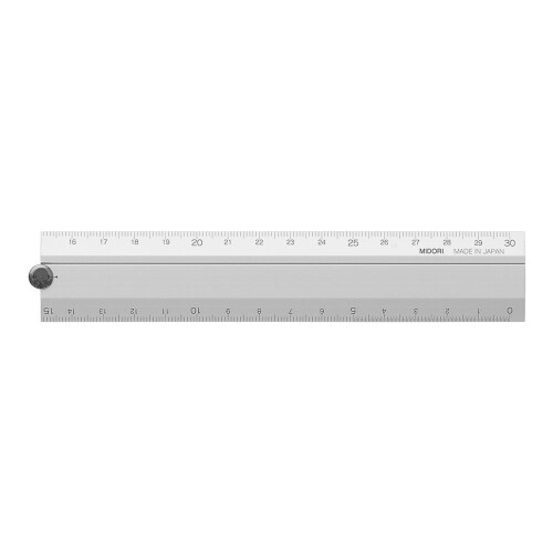 Midori Multi Aluminium Ruler 30cm Silver (42253006) 1