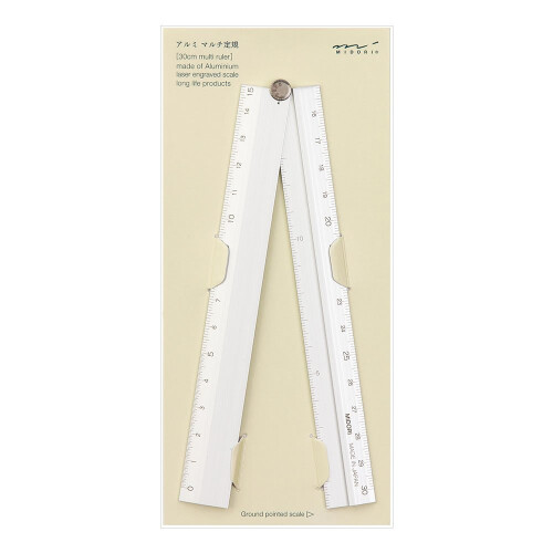 Midori Multi Aluminium Ruler 30cm Silver (42253006)