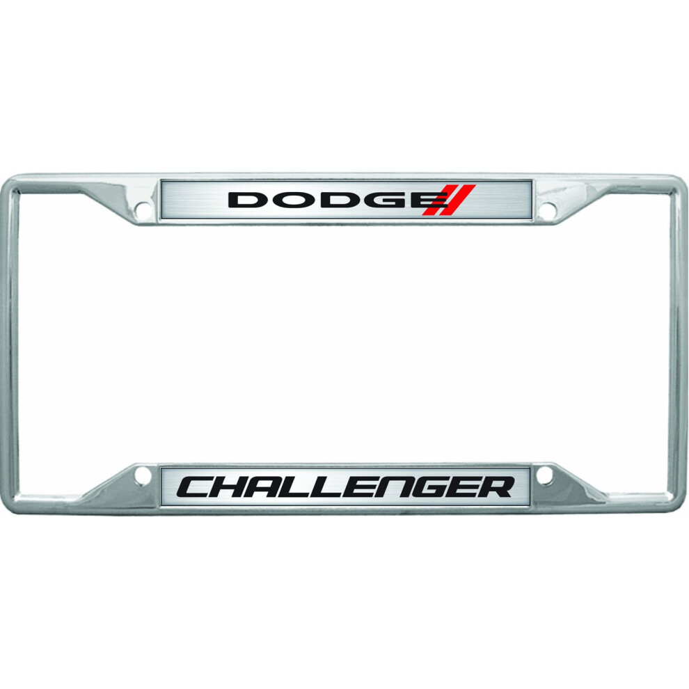Eurosport Daytona Compatible With Dodge Challenger With Stripes License Plate Frame 758534014870