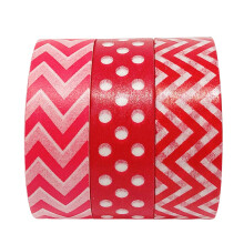 allydrew Red Obsession Japanese Washi Masking Tape (Set of 3) 10M L x