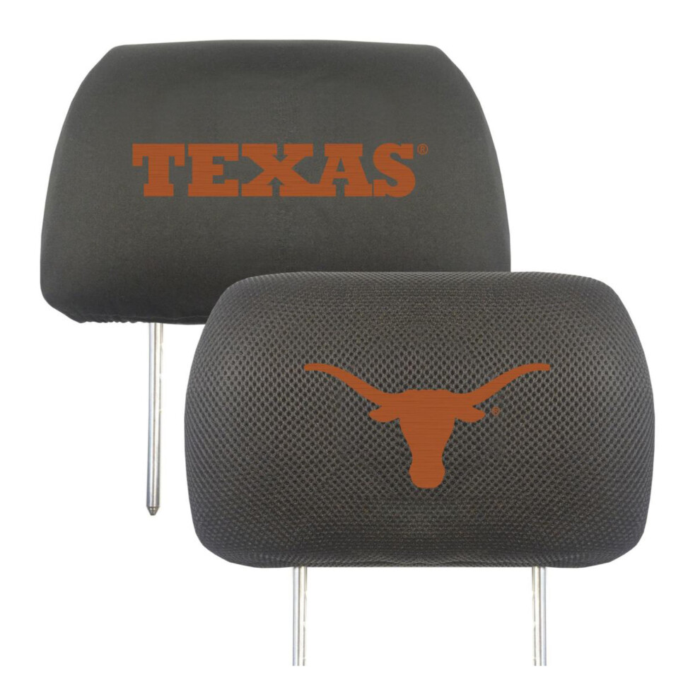 Fanmats 12599 Texas Longhorns Embroidered Head Rest Cover Set - 2 Piec 842989025991