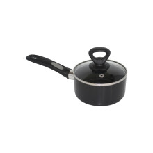 Mirro A79723 Get A Grip - Cacerola antiadherente de aluminio con tapa de vidrio, 2 cuartos de gal   n, color negro