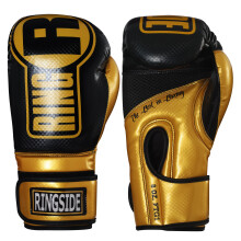 Ringside Apex Bag Gloves IMF-Tech Boxhandschuhe mit sicherer Handgelenksttze, synthetische Boxhandschuhe fr Mnner und Frauen, Gold und Schwarz, S/