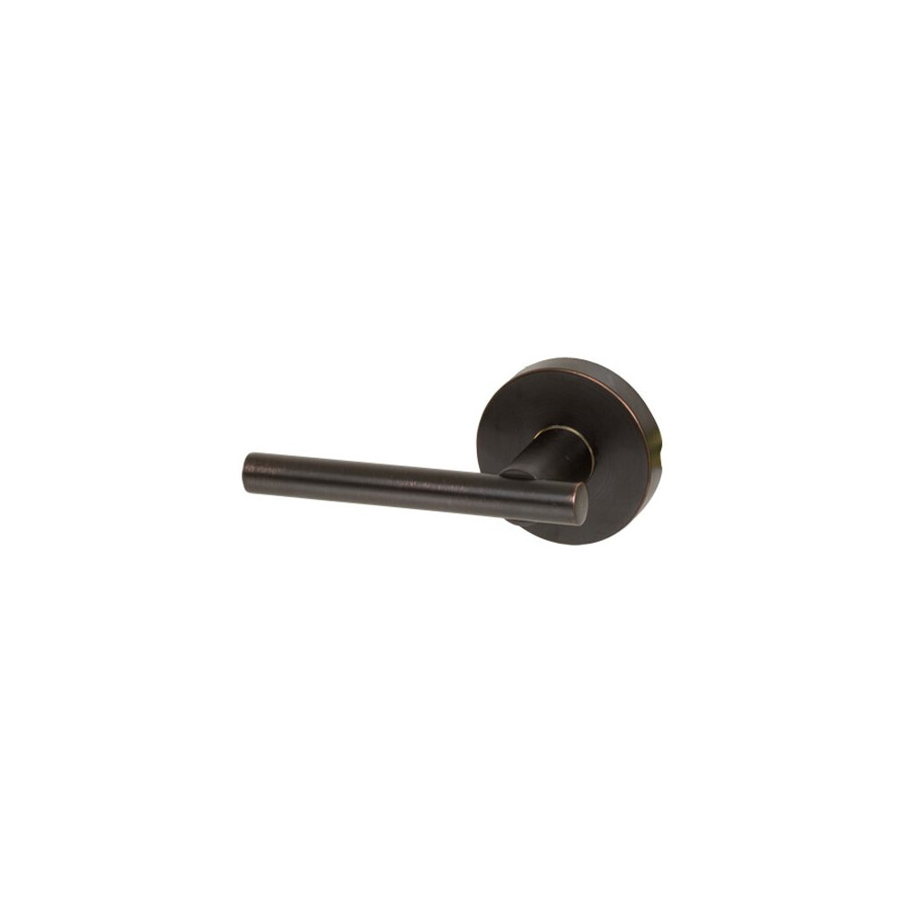 Designers Impressions Kain Design Oil Rubbed Bronze Dummy Non Turning Euro Door Lever Hardware For Closet Doors (Non- Functioning) 738435990633