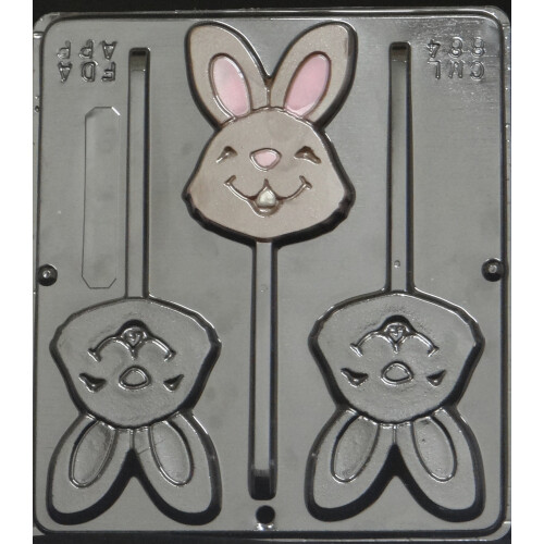 Fericit Bunny Bunny Lollipop Chocolate Candy Mold Pa?te 884