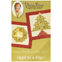 Quilt In A Day EB1293 Eleanor Burns Pattern Quilt con ghirlanda natalizia e albero