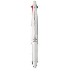 Pilot Multifunktionspenna Dr. Grip 4+1, 0.7mm Akro Bläckpenna, 0.5mm Mekanisk Blyertspenna, Silver
