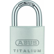 Kłódka ze stopu aluminium tytanowego ABUS 64TI/40 z różnymi kluczami - stalowa szekla Nano Protect