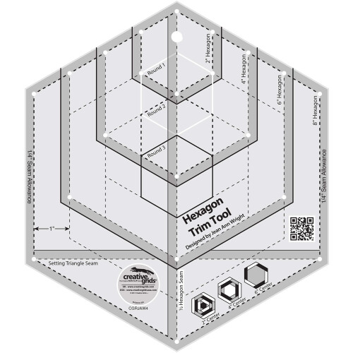 Regla de Colcha Hexagonal Creative Grids - CGRJAW4