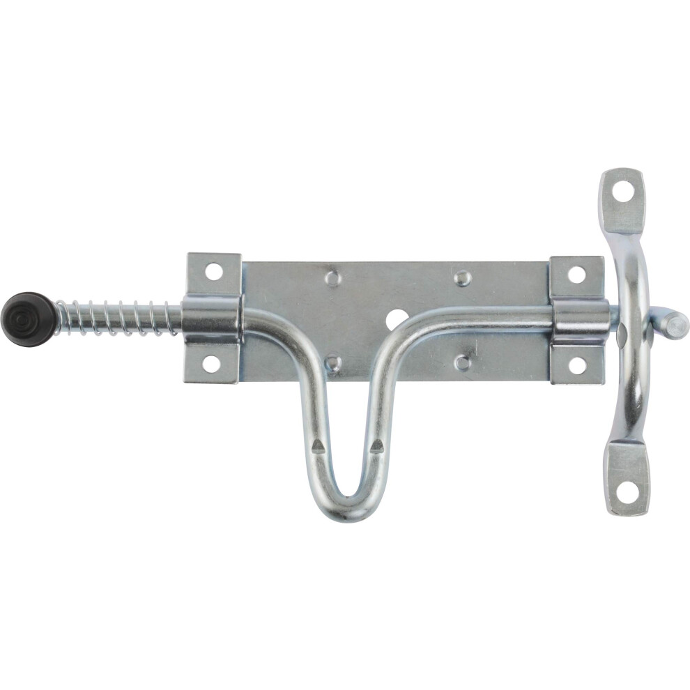 Hardware Essentials Zinc Plated Door & Gate Latch With Spring Loaded Sliding Bolt